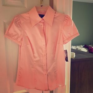 Short sleeve button down top